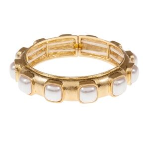 Square Dome Pearl Station Bracelet
